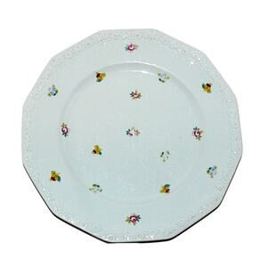 VTG Rosenthal Maria Porcelain Plate Floral Pattern Embossed Edge 10" Germany